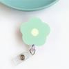 Flower Nurse Badge Reel Name Tag Easy Pull Buckle Retractable Badge Holder  Office School Supplies