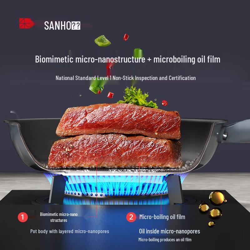 Sanhe 0-Coating Nano Non-Stick Frying Pan