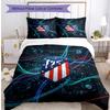 Atletico Madrid Pattern Printed 3PCS Bedding Set Soft Skin-Friendly Washable Duvet Cover & Pillowcases Set All Season Bedroom