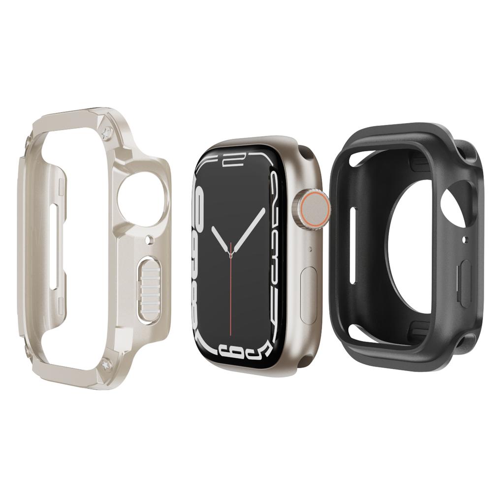 Watch Case Set for Apple Watch Series 11/10 46mm Hard PC+TPU Watch Frame Cover Combo