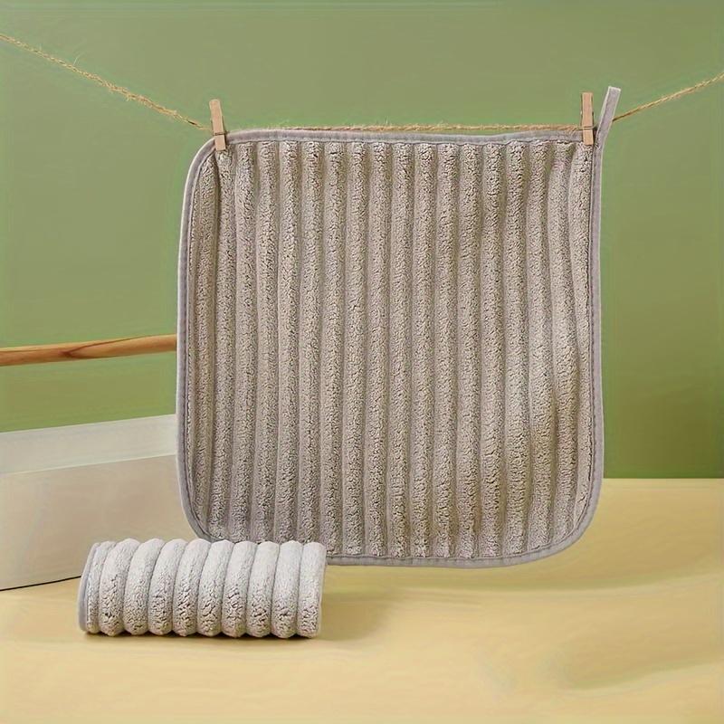 Simple Soft Quick-Dry Hand Towels, Hanging, Absorbent, Soft and Skin-Friendly, for Kitchen, Bathroom, Home