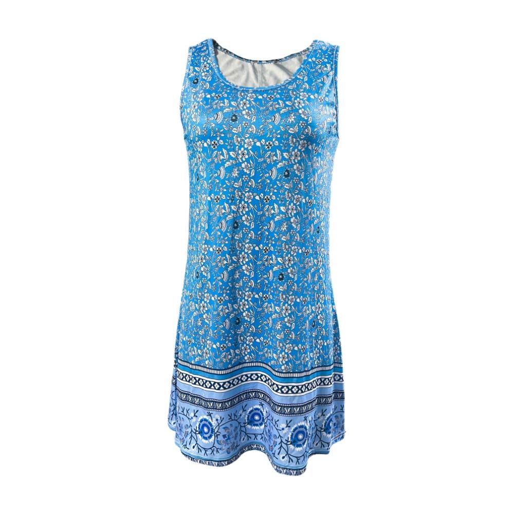 Sun Dresses for Women  Vacation Pleated Summer Dress Trendy Spring Beach Coverups Sleeveless Tank Tshirt Sundress