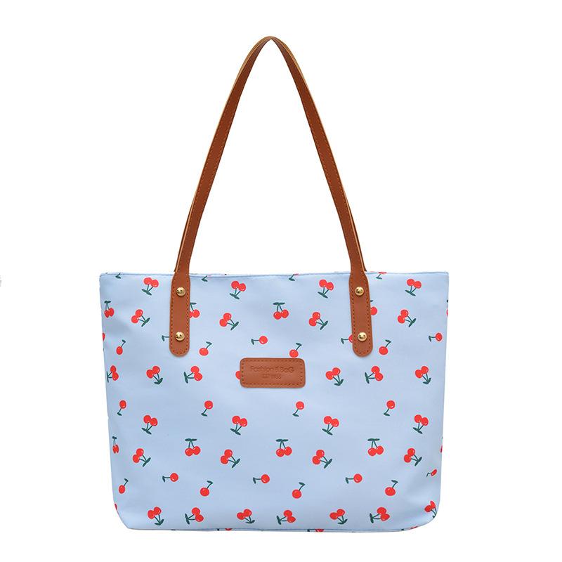Shoulder bag large capacity daily commute tote bag trendy ins versatile printed shoulder women's bag large capacity
