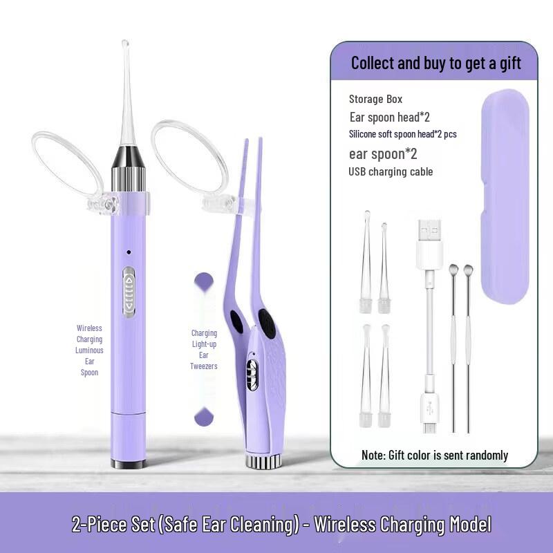 LED Lighted Silicone Ear Pick Set