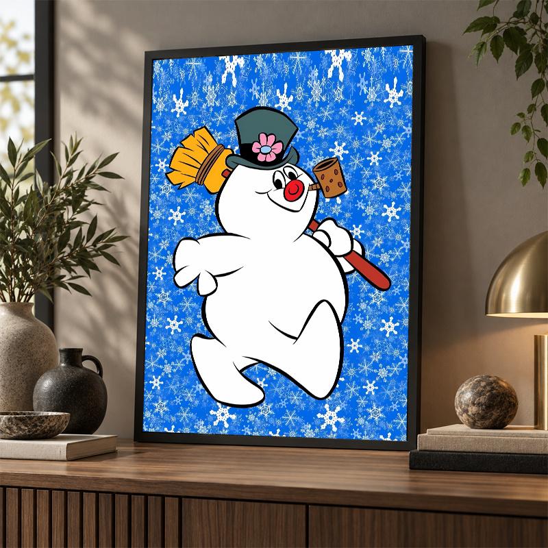 Snowman Diamond Painting Kit 5D Full Drill DIY Diamond Mosaic Wall Art Home Decor