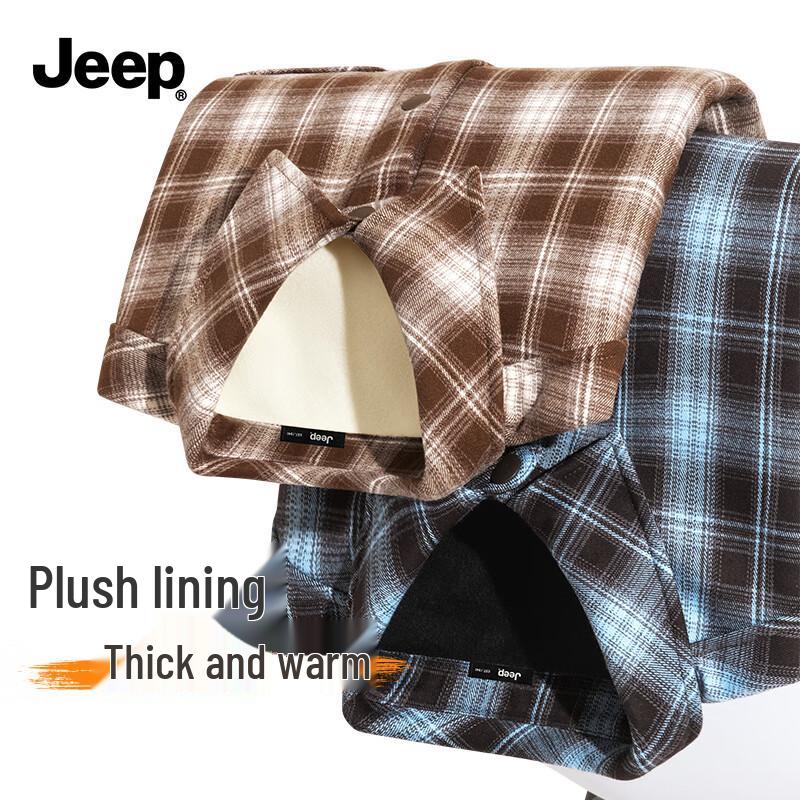 Jeep Men s Fleece Lined Plaid Shirt Jacket XL