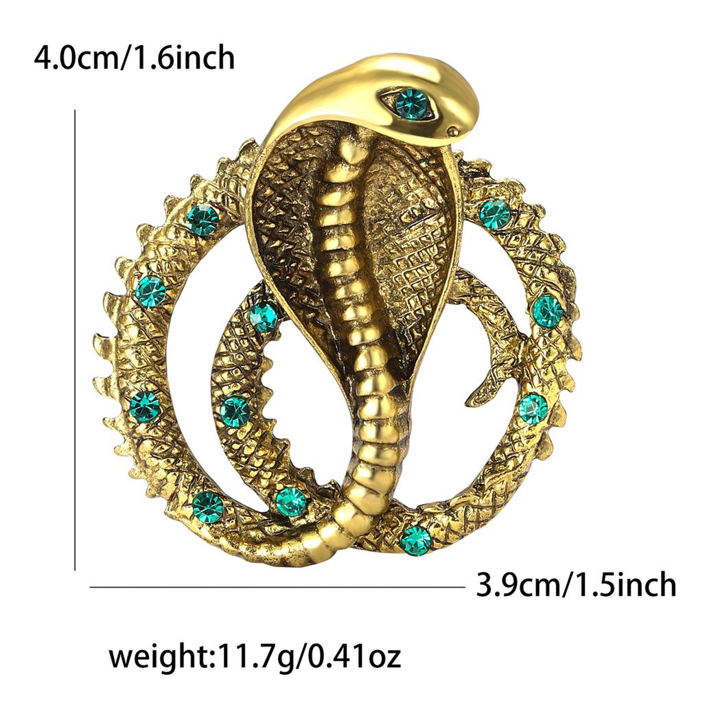 Creative Retro Alloy Cobra Brooch Personalized Versatile Men'S And Women'S Suit Sweater Corsage Jewelry Pin
