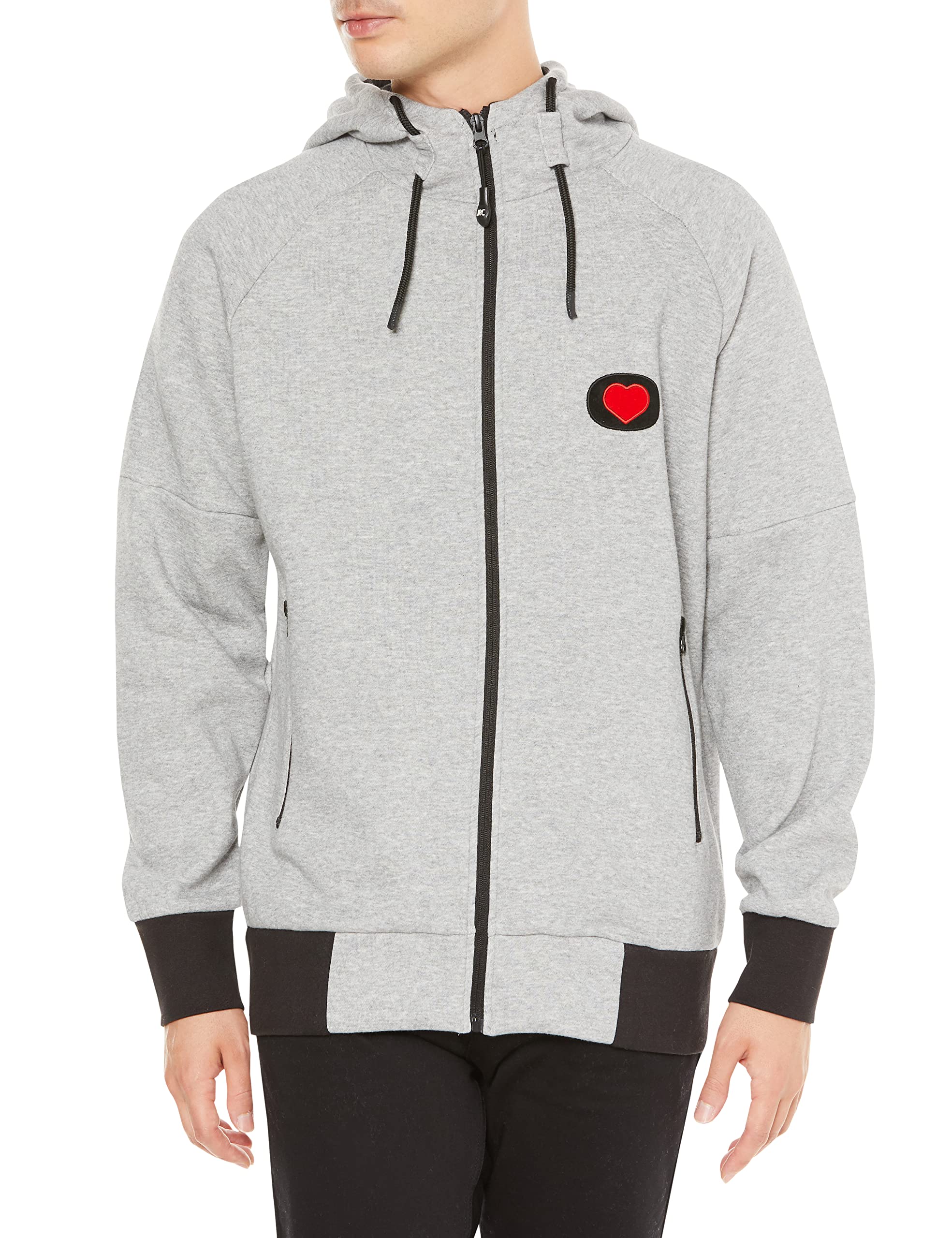 

DE ROSA apparel HOODIE HEART GRY L Длинный рукав ПОЛНАЯ МОЛНИЯ