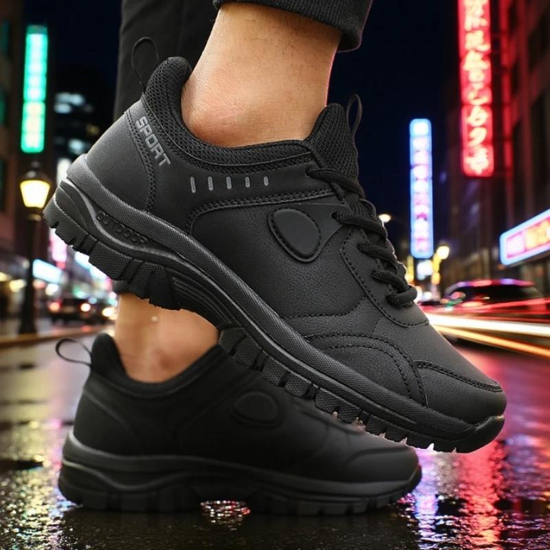 New Men's Sneakers Breathable Waterproof Rebounding Fitness Work Shoes  Hiking Camping Cushioning Anti Slip Walking Shoes