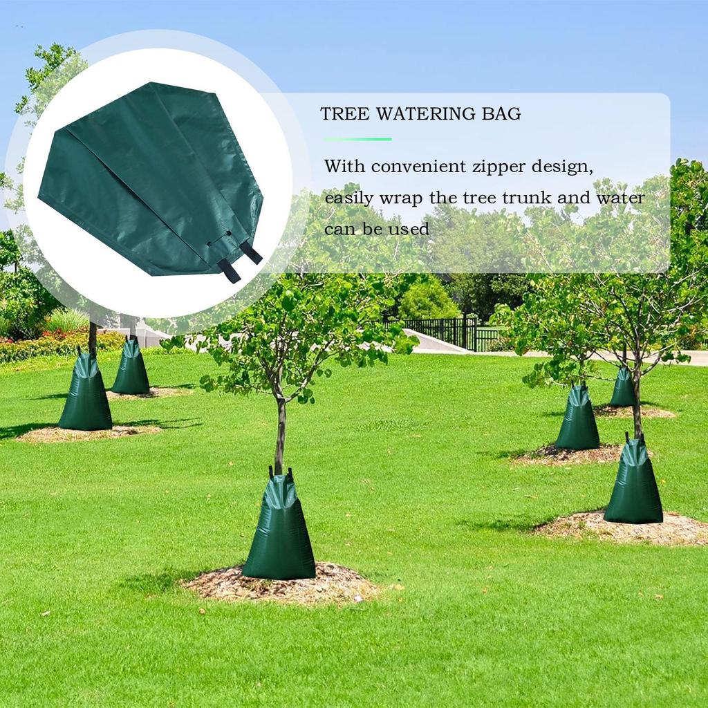 Slow Release Tree Watering Bag 20 Gallon Heavy Duty Reusable System Pouch Tree Planting Water Bag For Waterproof Drip Gardening