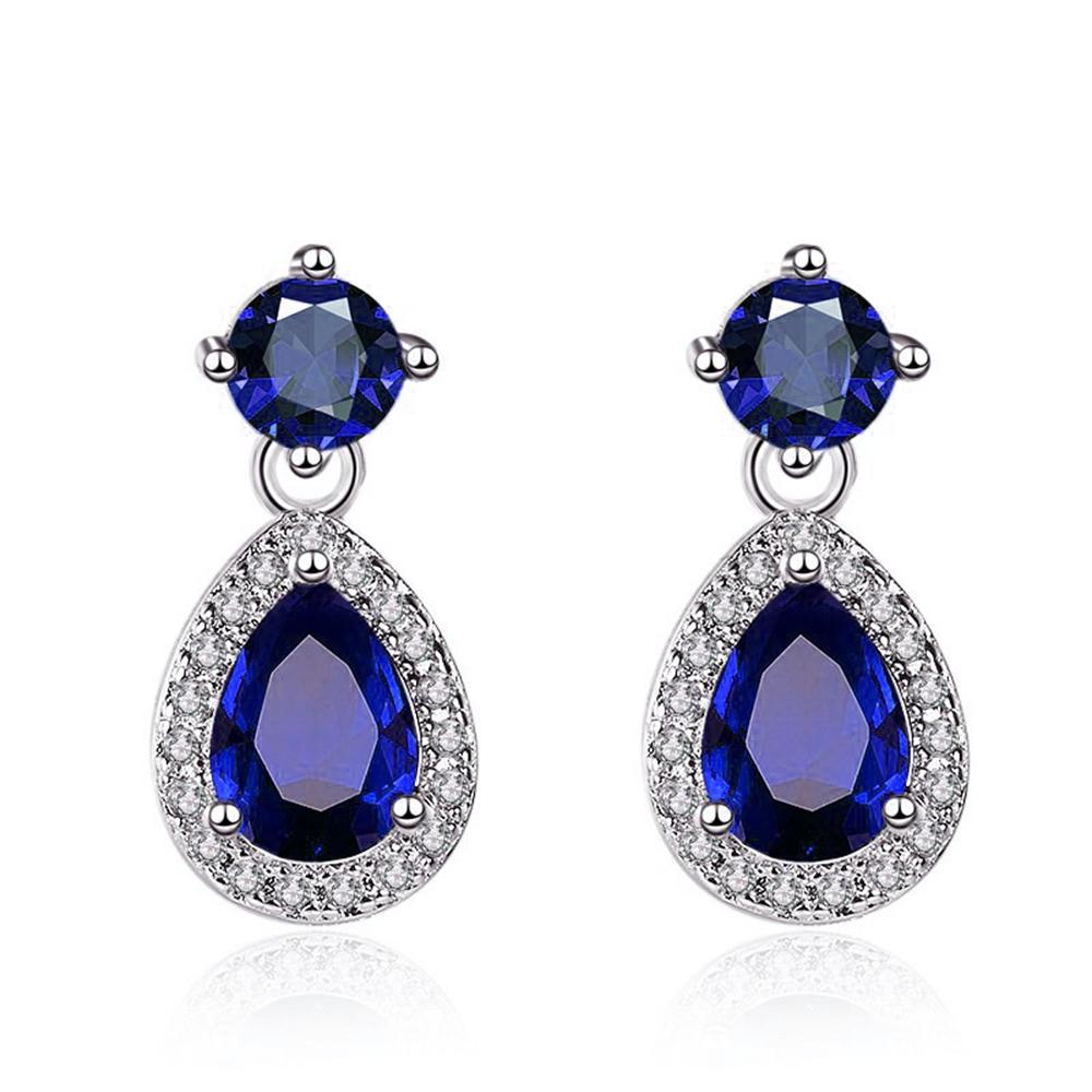 

925 Sterling Copper Crystal Fashion Circle Hoop Earrings for Woman Wedding Party Gift Street Versatile Zircon