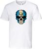 Guatemala National Flag Skull Men's T-shirt Crew Neck 100% Cotton