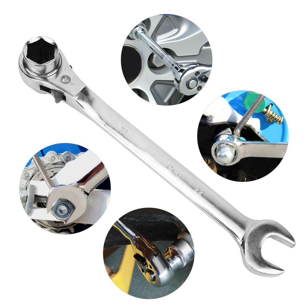 Ratchet Wrench Chrome Vanadium Steel Double Using Hand Home Repairing Tool 1922mm
