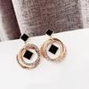 925 Silver Four-Leaf Clover Star Earrings, Korean Style, Slim Design for Women