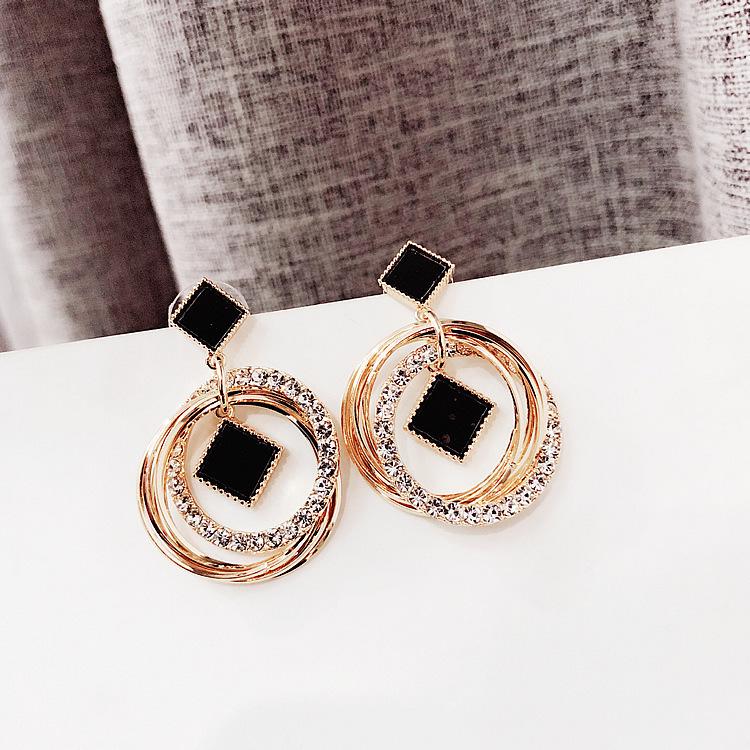 925 Silver Four-Leaf Clover Star Earrings, Korean Style, Slim Design for Women