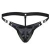 Lingerie Sexy en Faux Cuir pour Homme Poche Bulge String Culottes Slips à Boucle String Jockstrap Sous-vêtements Gay pour Homme