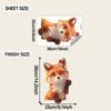 Cartoon Painted Realistic Little Fox Decorative Window Stickers for Beautifying The Glass Window of The Balcony in The Home.