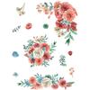 Vivid Long-lasting Wall Decals PVC Romantic Flowers Butterfly Wall Stickers