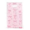 10/25/50pcs Sweet Bow Gift Packing Bag Thicken Pink Candy Cake Storage Bag Plastic Kawaii Baby Shower Gift Bag