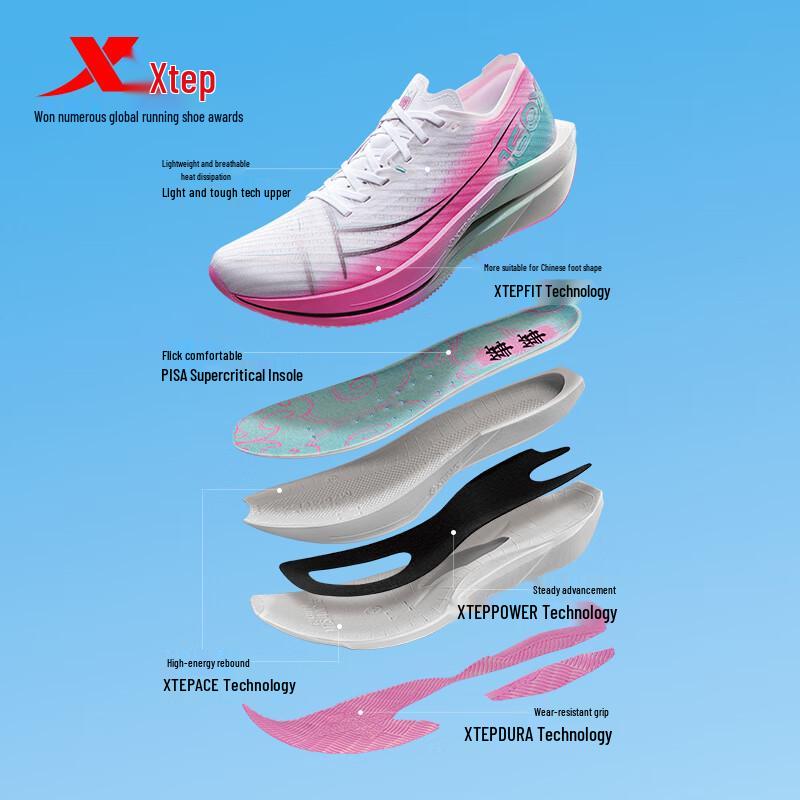 XTEP 160X Series Carbon Plate Marathon Racing Shoes