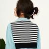 Winter-Umhang für Damen Koreanischer Stil Neuer Frühjahrs- und Herbst-Falscher Kragen Dünner Gestrickter Schal aus gestreifter Wolle Doppelt verwendbarer Schal