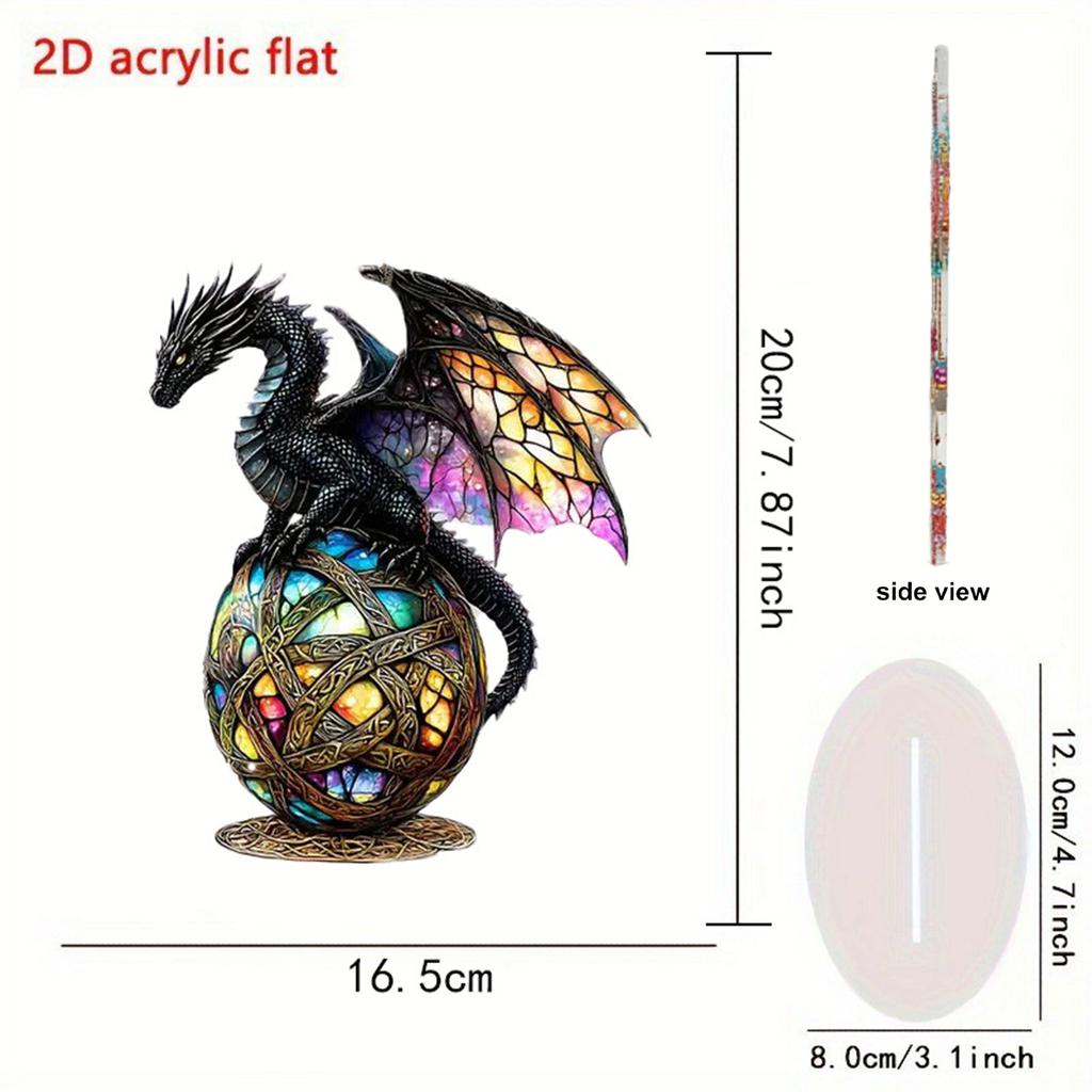 Acrylic 3D Mythical Ornaments Statue Retro Western Fantasy Themed Acrylic Decorations for Living Room Home Office Accessories