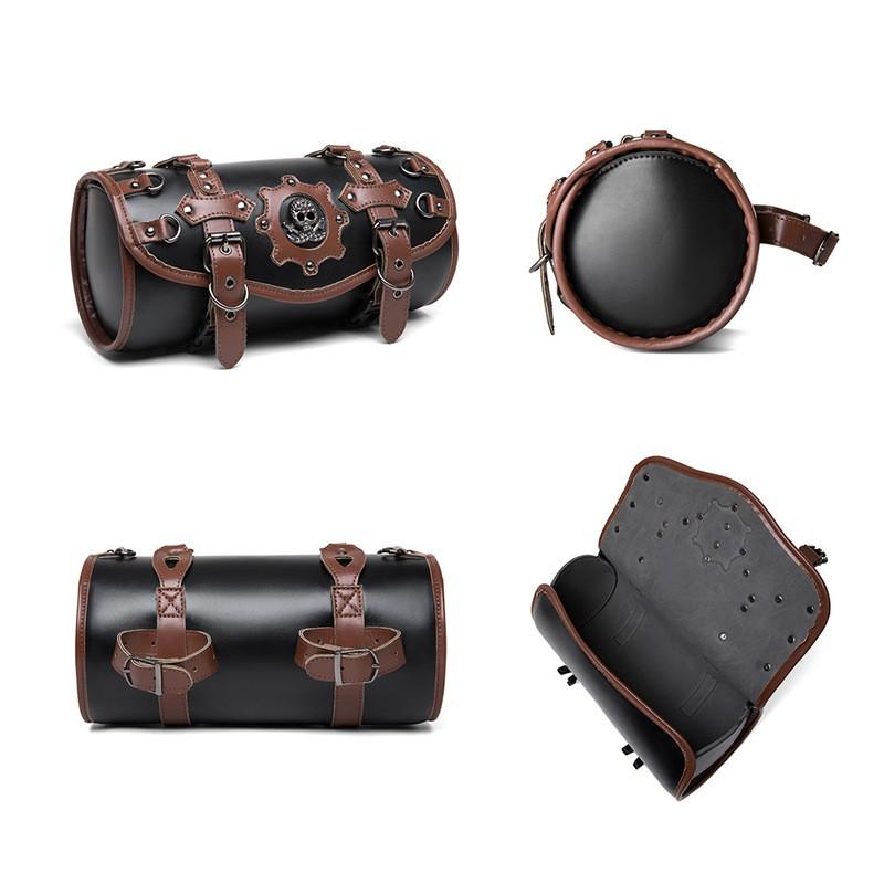 Sac de guidon de moto Sacoche à outils étanche Vélo rétro Harley Accessoire de rangement pour équitation en extérieur