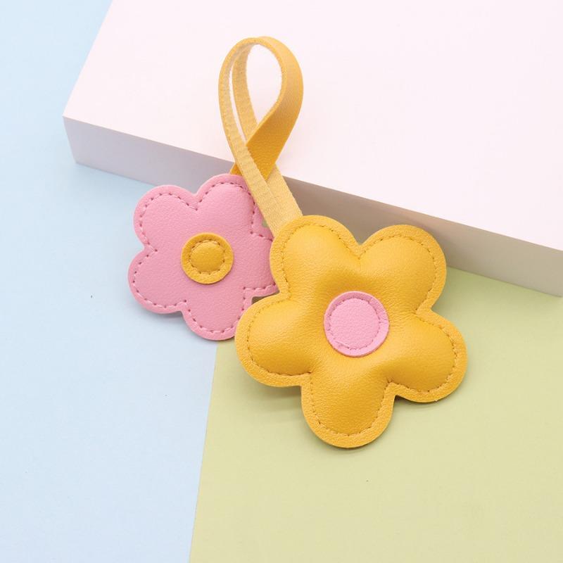 Flower Key Vegan Leather Ombre Findings Y2K Bag Charm Crafting Leathercrafting Guild Supplies Festival Bag