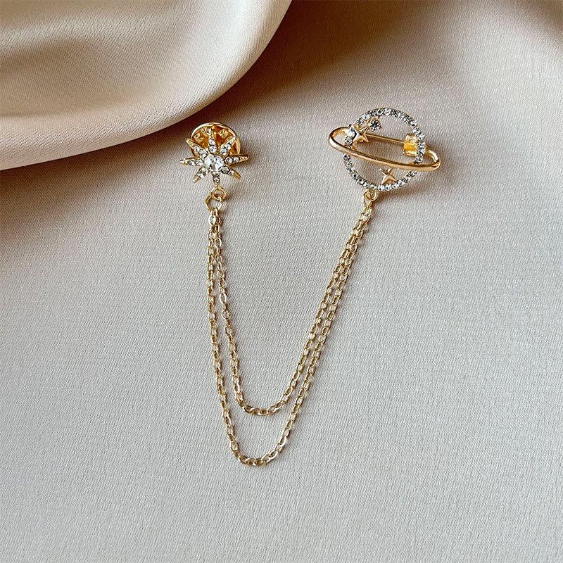 Tassel Collar Chain Fashion Brooch Formal Luxury High-end Style Rhinestone Accessory Jewelry Accessory