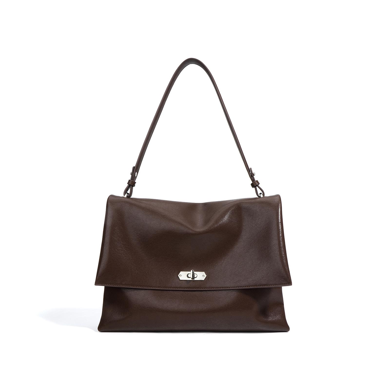 

Новая сумка-тоут женская большой вместимости для поездок на работу, на плечо, мессенджер, кожаная, из коровьей кожи, нишевого дизайна