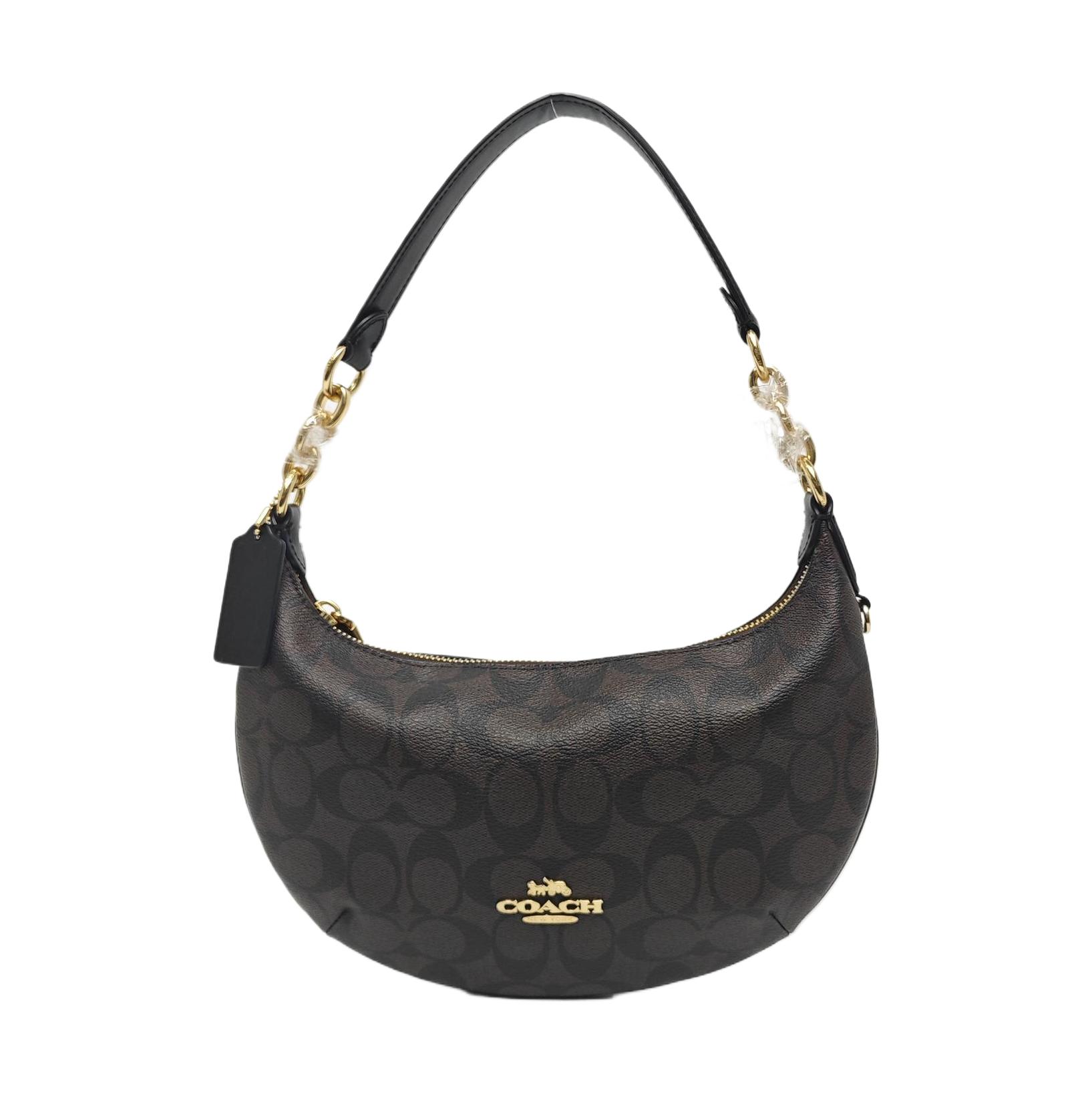 [Pre-Owned] Payton 21 Classic Monogram Zipper Closure Coated Half-Moon Bag - Excellent #15B8XS1 ONE SIZE