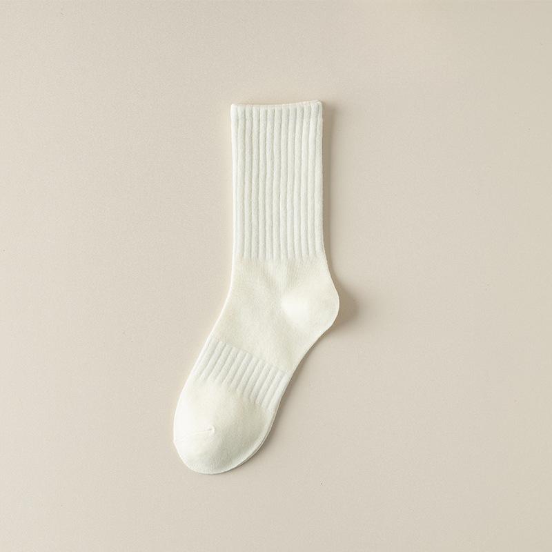 

Женский Весенне-Осенний Все Виды Спорта Пояс на Талию Хлопковые Бесшовные Длинные Гольфы с Махрой 1 pair молочный белый