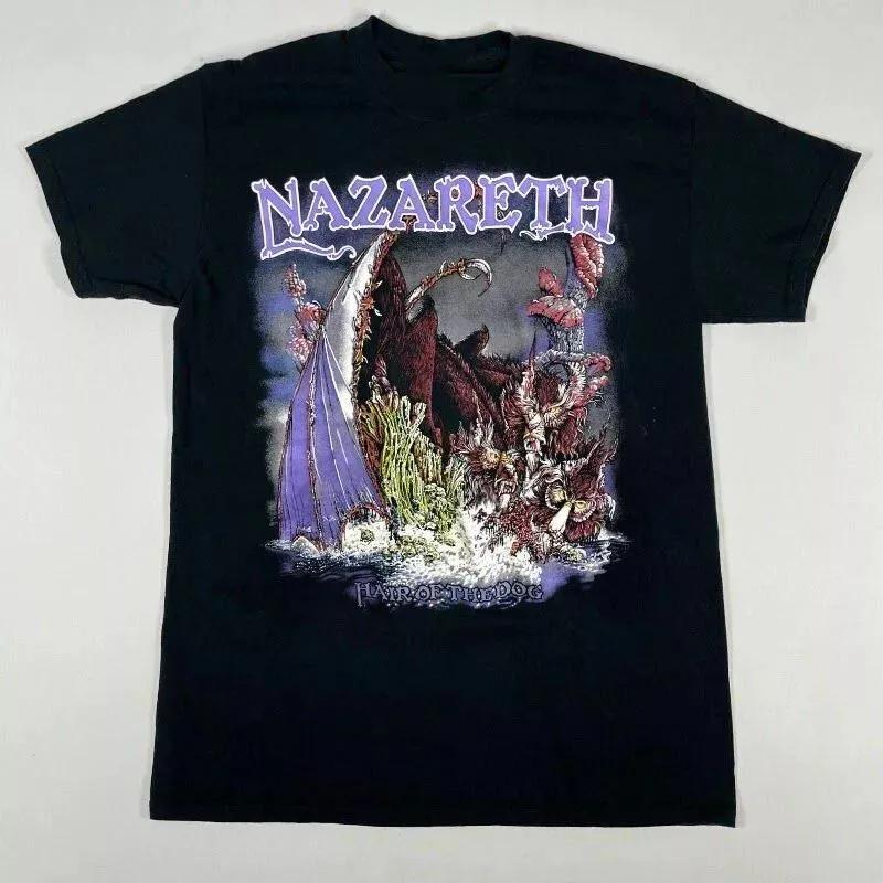 Unisex Short Sleeve Crew Neck Cotton T Shirt Vtg Nazareth Band S