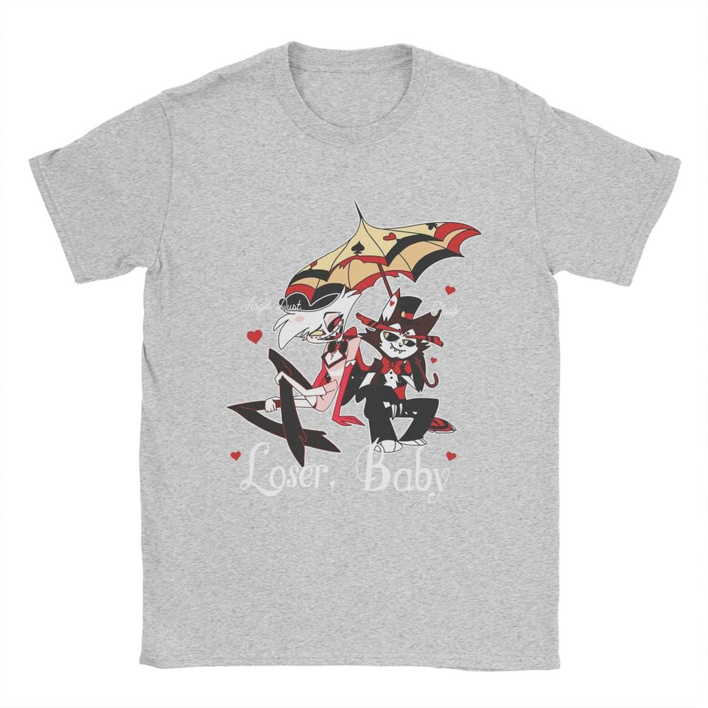 Men's Hazbins Hoteled Husk Loser T Shirts Cotton Clothing Leisure Short Sleeve Round Neck Tees Original T-Shirts