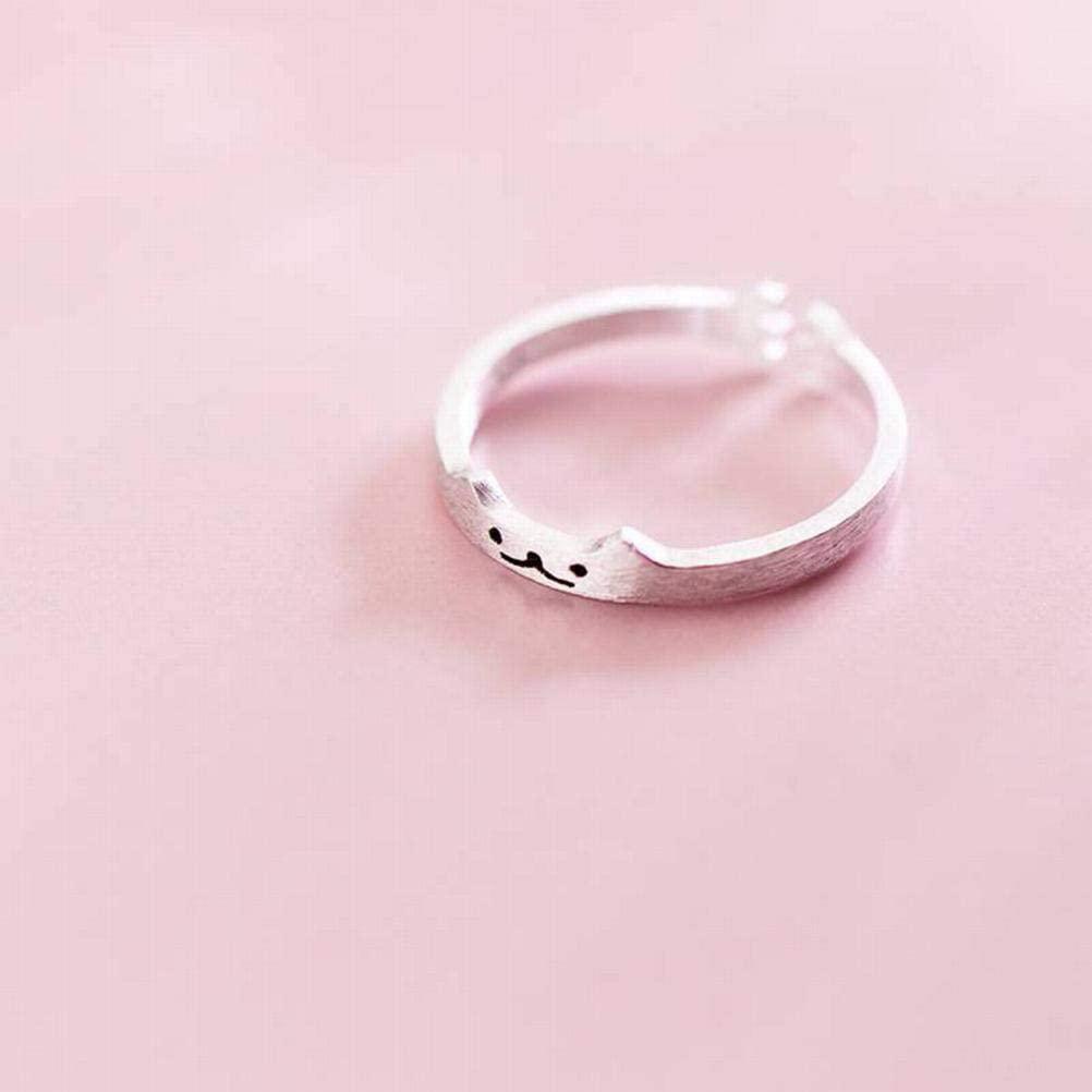 Roztomilý prsten s koťátkem Osobnost Jednoduchý prsten na prst Dárek pro pár Ženy