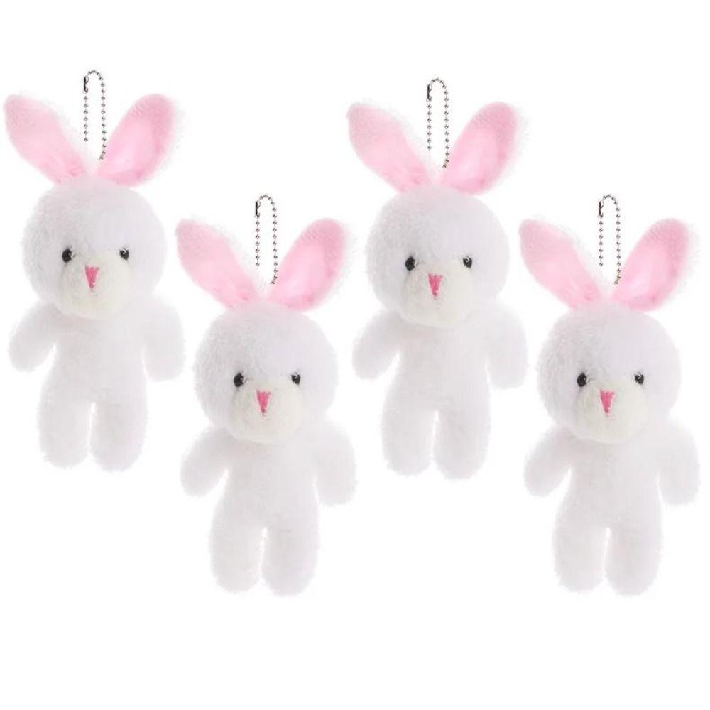 10Pcs Stuffed Little Rabbit Plush Toy Keyring Easter Party Bunny Plush Dolls  Holiday Gift