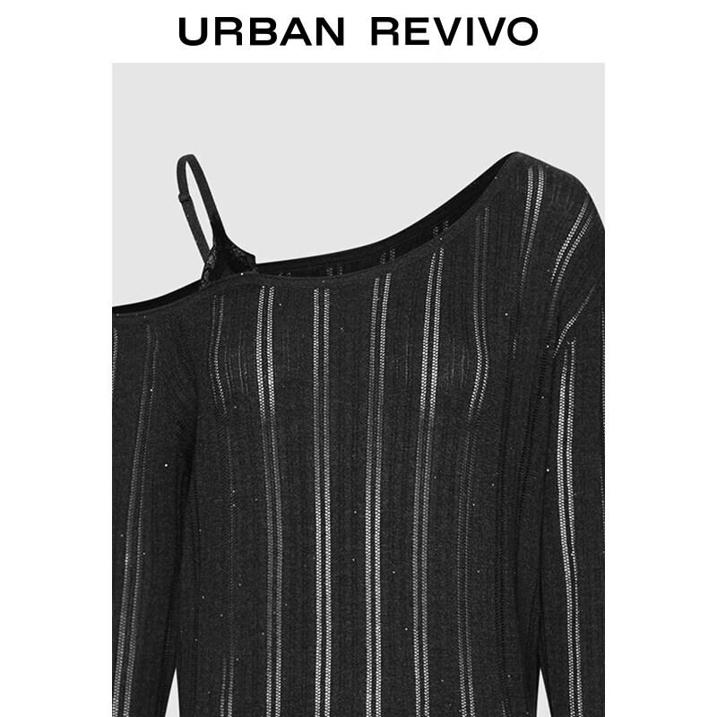 Women's Sequin Knit Off-Shoulder Top