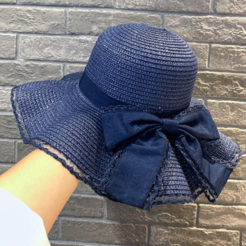 

Летняя большая шляпа для пляжа, женская летняя пляжная складная соломенная шляпа с большими полями для отдыха на море, солнцезащитная шляпа от солнца