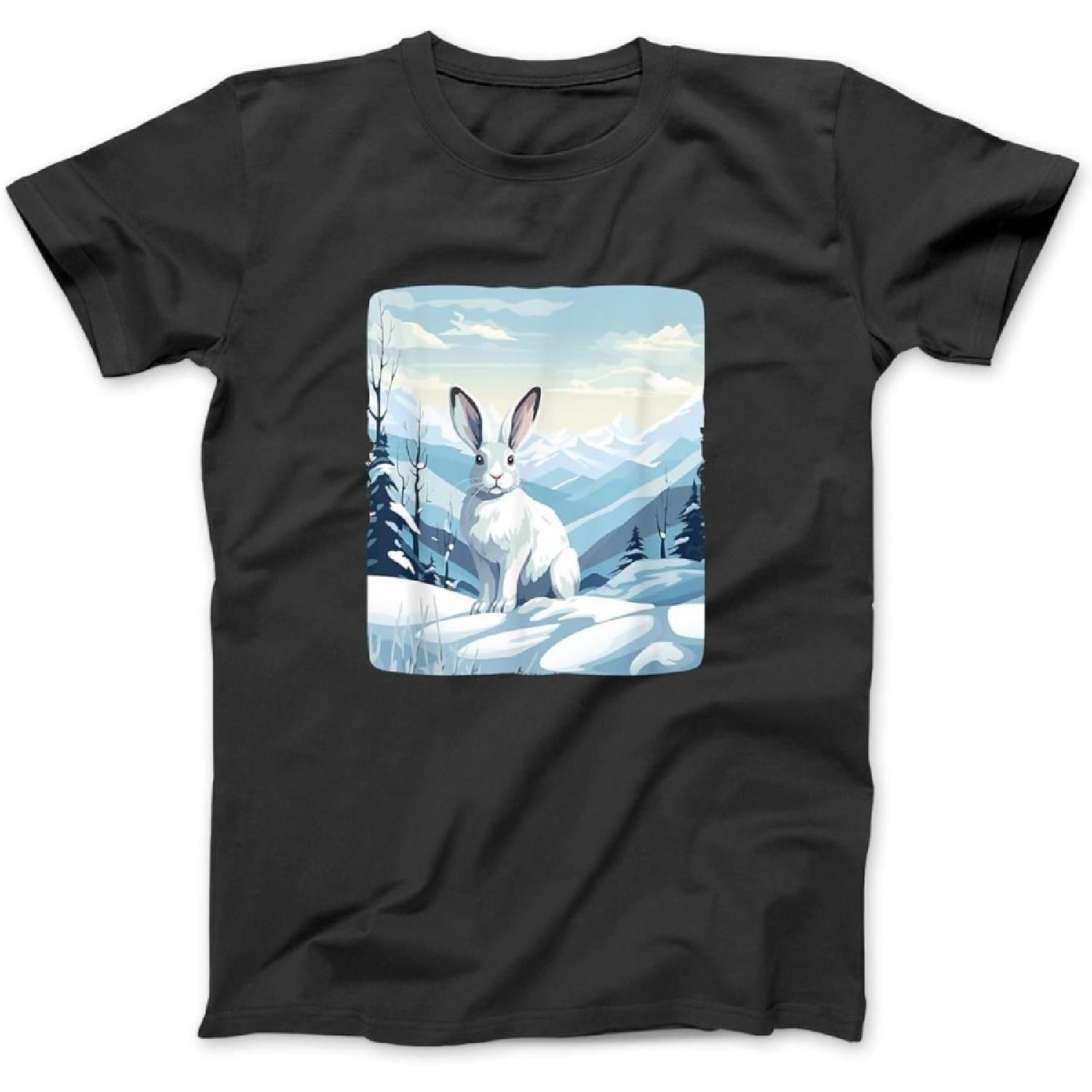 Cool Snow Mountains with Rabbit Animals for Snowshoe Rabbit T-Shirt Sweatshirt Hoodie Tanktop for Men Women Kids XXXXXL разноцветный