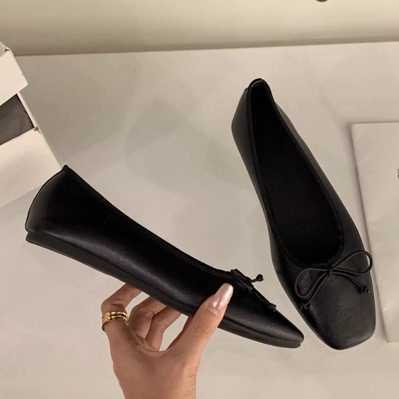 

Fashion SUOJIALUN Spring New Brand Women Flat Shoes Fashion Round Toe Sahllow Slip On Ballerinas Shoes Soft Flat Heel Outdoor Boat Shoe 35 чёрный