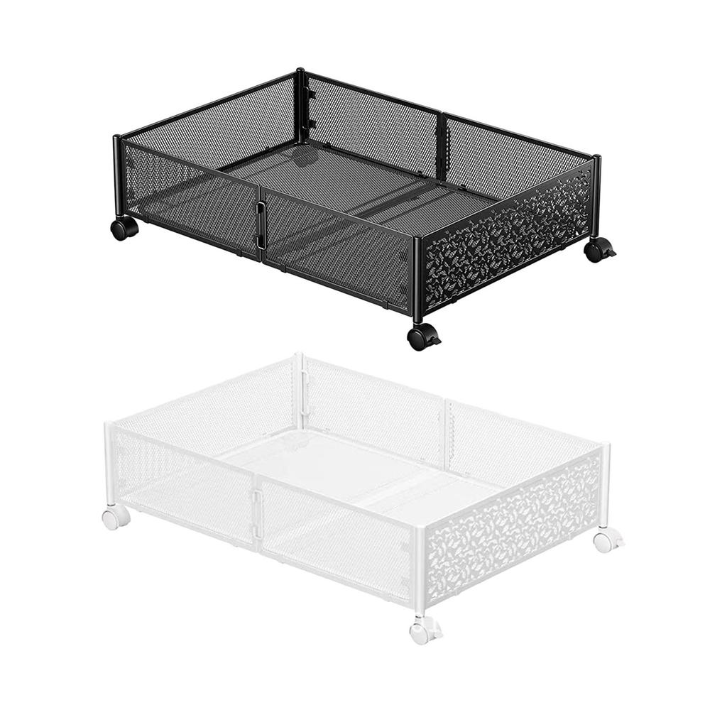Storage Container with Wheels Tool Free Assembly under Bed Shoe Organizer Bin Drawer for