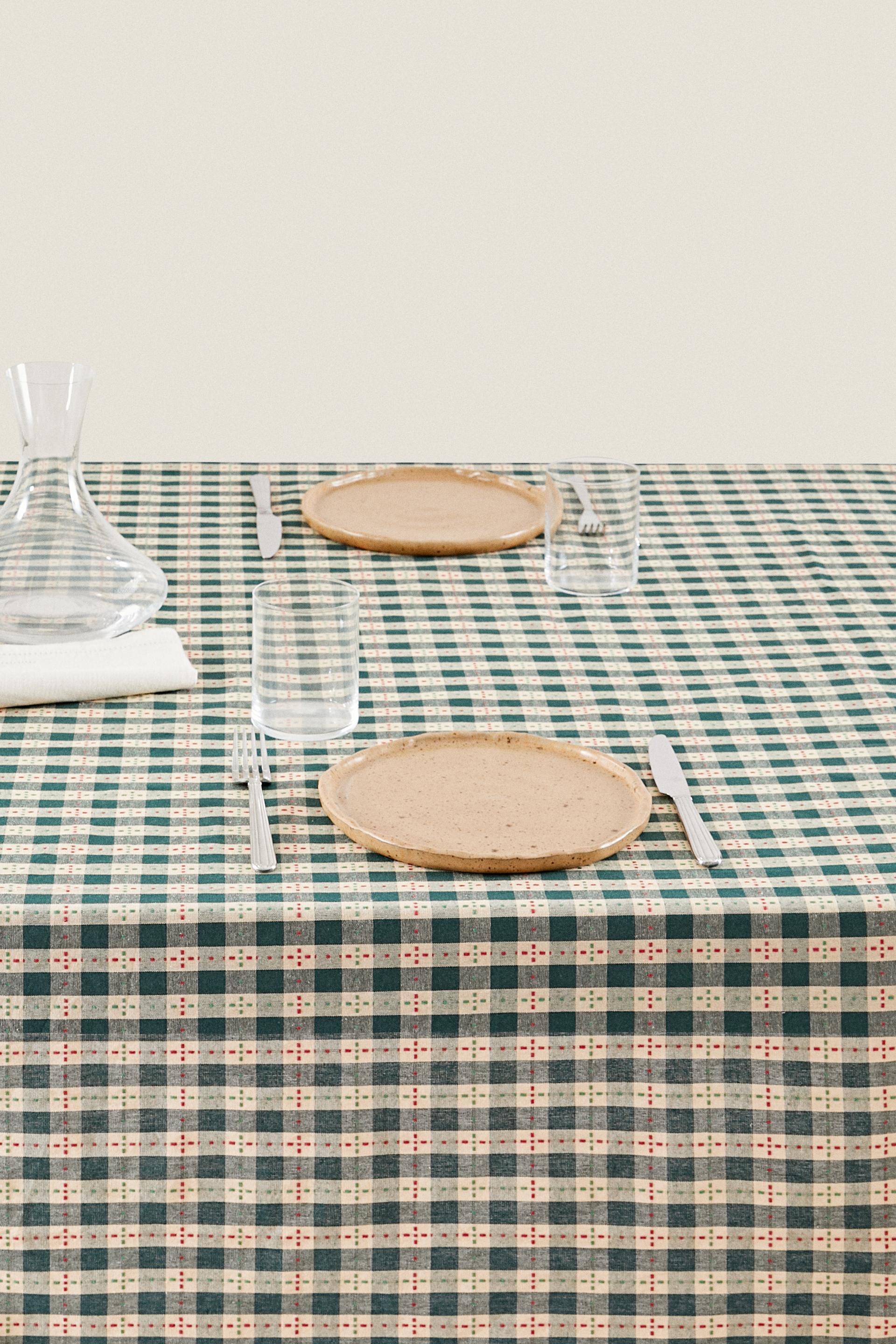 

Рождественская скатерть в клетку