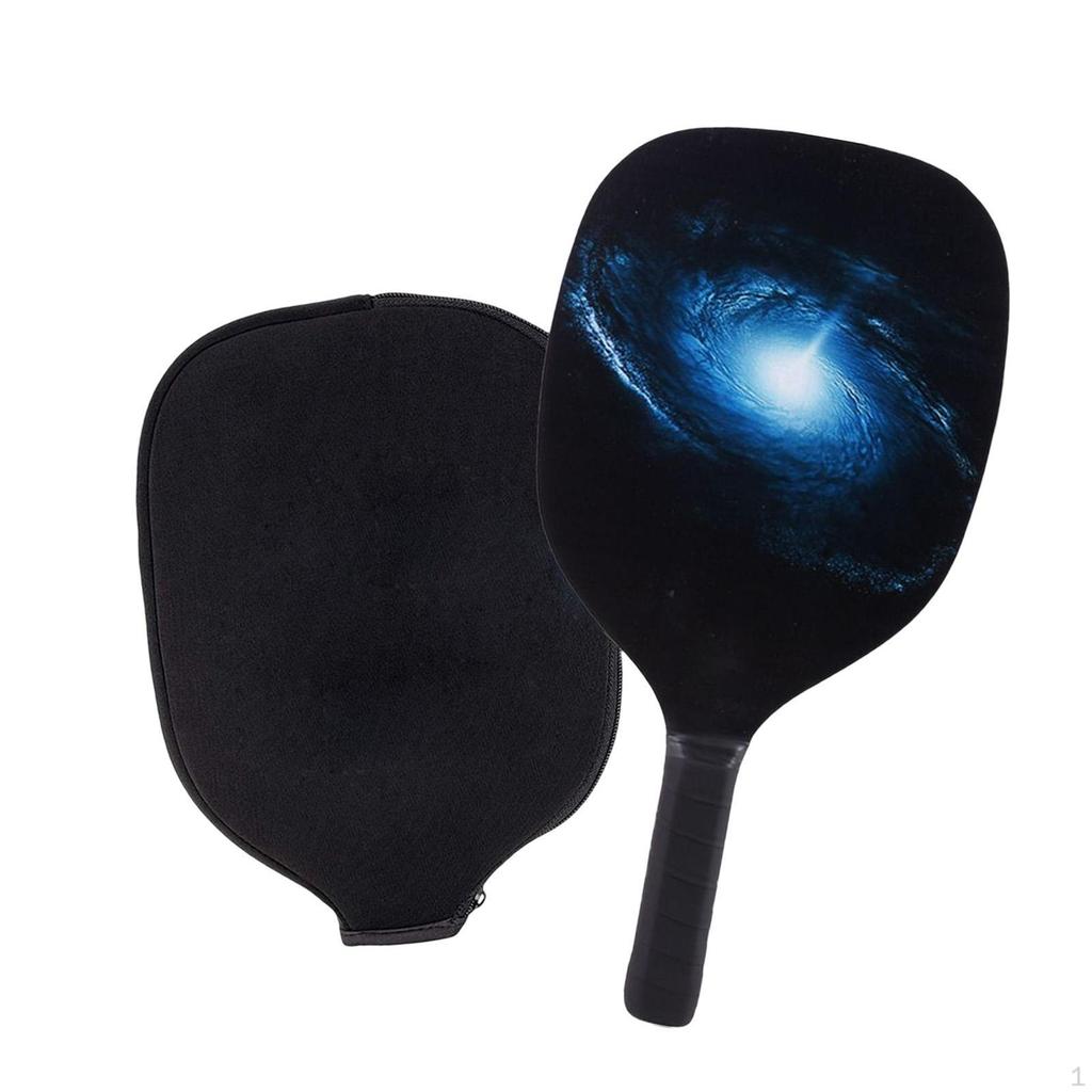 Racquet Long Handle Portable Nonslip Grip with Protective Cover Pickleball Racket for Advanced