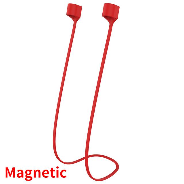 Silikon Anti-verloren Kopfhörer Halter Kabel für AirPods 1 2 3 Drahtlose Bluetooth Kopfhörer Magnetische Silikon Halsband Schnur string