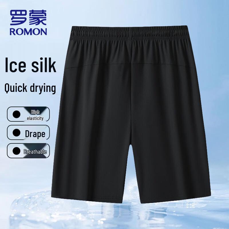 ROMON Men's Ice Silk Quick-Dry Sport Shorts
