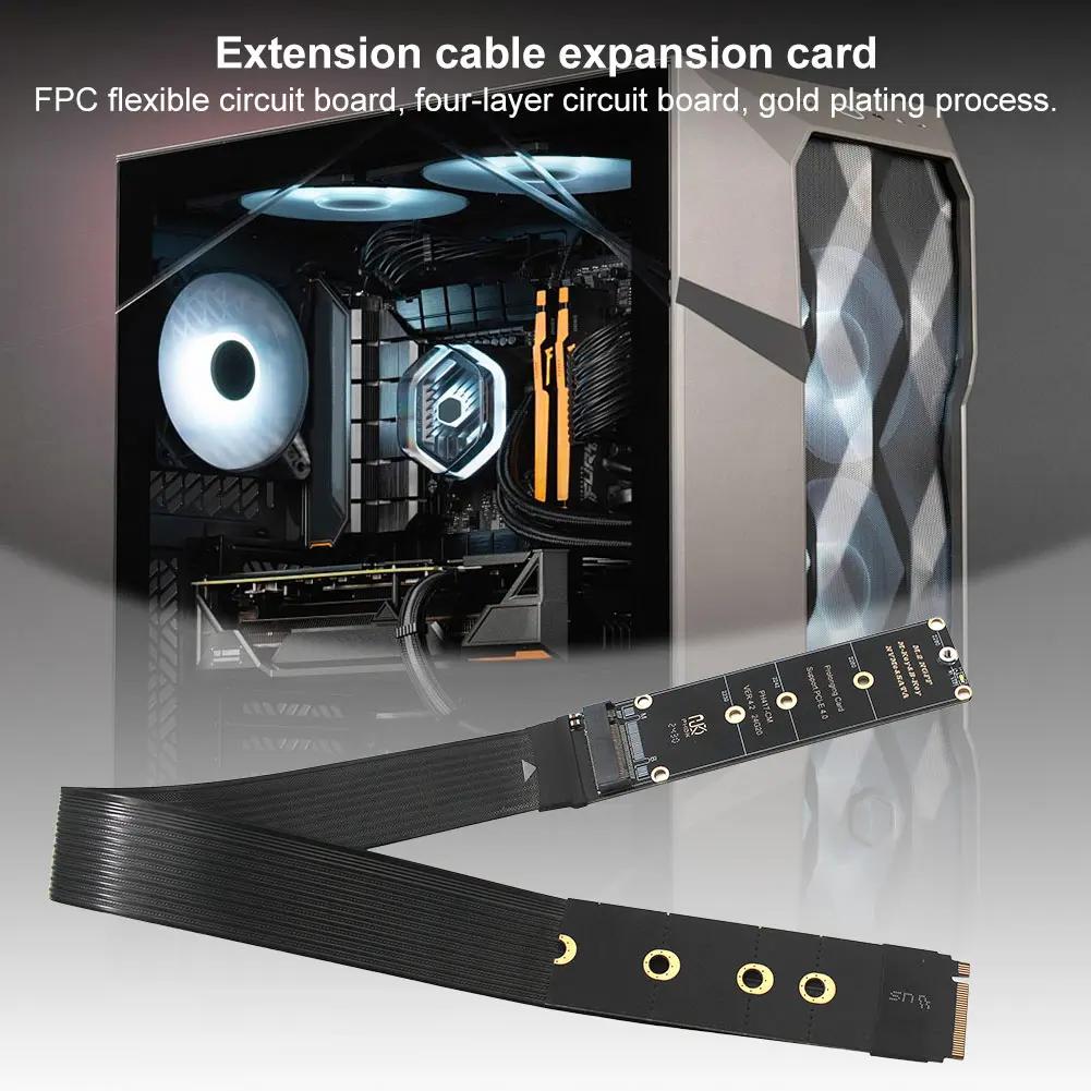 M.2 NVMe SSD Extension Cable Support PCle4.0 M.2 SSD PCI-Express 4.0 X4 M Key Extender for M.2 2230 2242 2260 2280 SSD