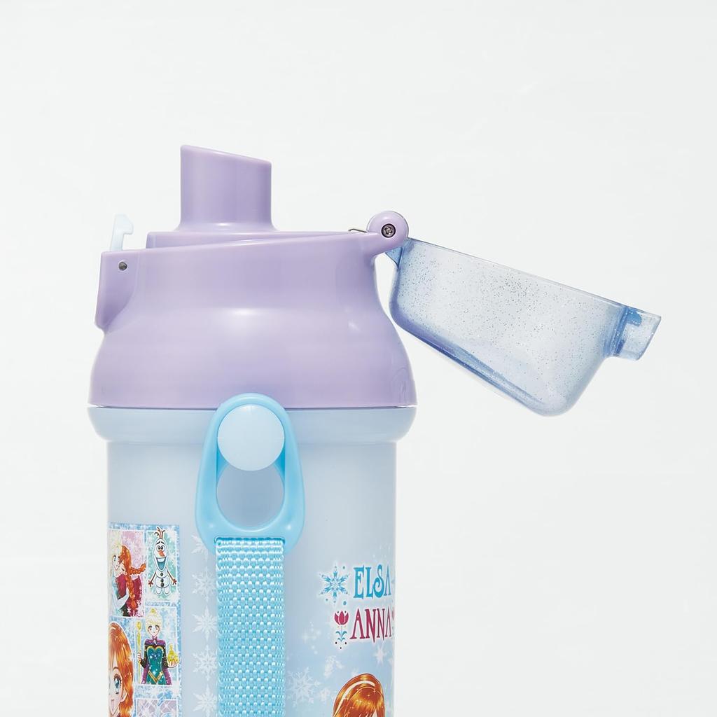 Skater Water Direct Dishwasher Made In Disney Frozen X Shoko Nakagawa Children's Bottle, 480ml, Drinking, Plastic, One-Touch Operation, Safe, Japan,