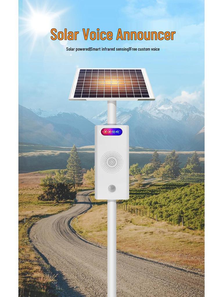 Solar-Powered Motion Sensor Speaker for Fire Prevention and Alerts