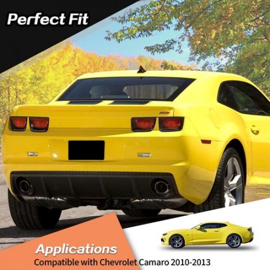 4pc Carbon Fiber Rear Taillight Lamp Decor Cover Trim For Chevy Camaro 2010-2013