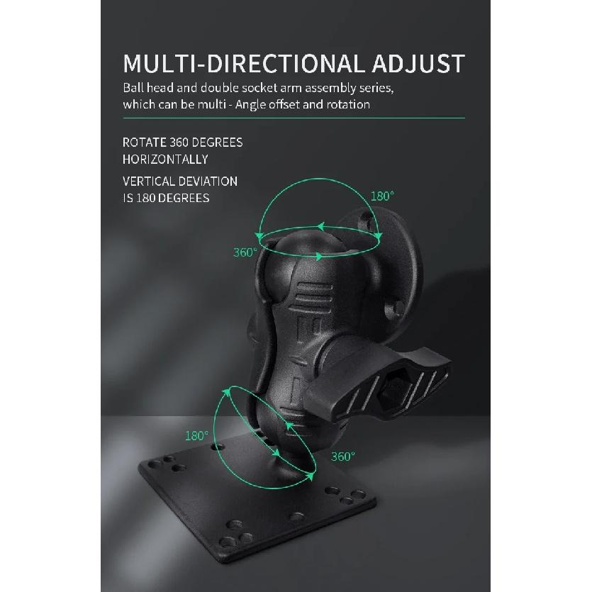VIN Mount 2.25' Fishfinder Mount with D Size VESA75x75 Base and Short Arm Mount for Ram Mount